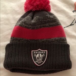 Riders by Lee Kids Beanie with Pom-Pom - Black and Red